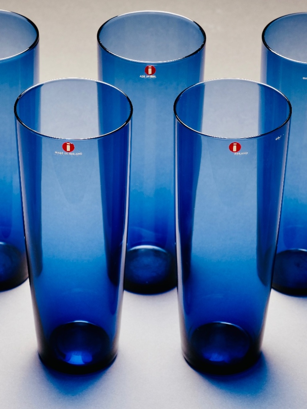 Set of 5 NOS Vintage MCM Tapio Wirkkala Finland Juice Glasses